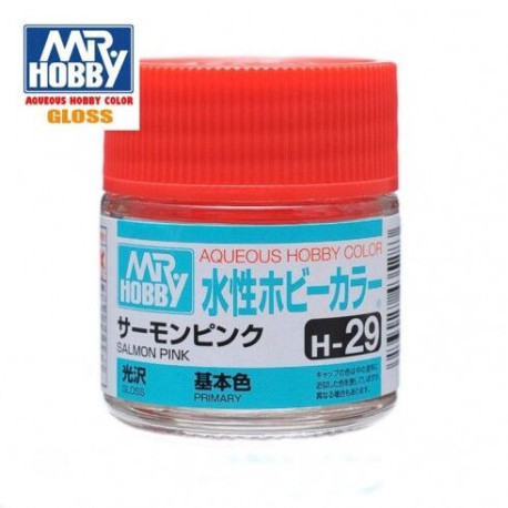 Mr.HOBBY AQUEOUS COLOR .SALMÓN ROSADO, Bote 10 ml. Marca MR.Hobby. Ref: H29.