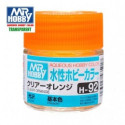 Mr.HOBBY AQUEOUS COLOR, NARANJA TRANSPARENTE BRILLO, Bote 10 ml. Marca MR.Hobby. Ref: H92.