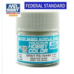 Mr.HOBBY AQUEOUS COLOR, GRAY FS16440 (Semi-gloss). Bote 10 ml. Marca MR.Hobby. Ref: H315.