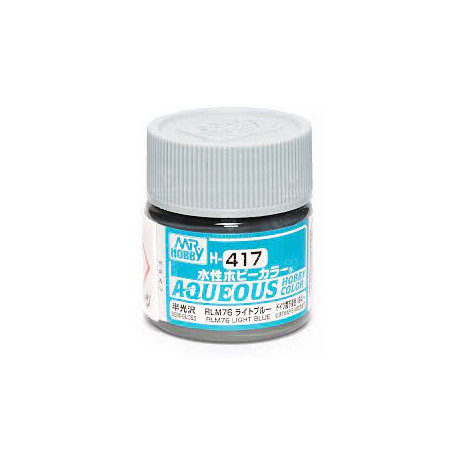 Mr.HOBBY AQUEOUS COLOR , AZUL CLARO BRILLANTE RLM76 . Bote 10 ml. Marca MR.Hobby. Ref: H417.