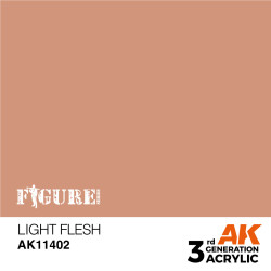 Acrílicos de 3rd,  LIGHT FLESH – FIGURES. Marca Ak-Interactive.  Ref: Ak11402.