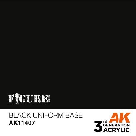 Acrílicos de 3rd, BLACK UNIFORM BASE – FIGURES.Marca Ak-Interactive. Ref: Ak11407.