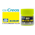 Lacquer paint fluorescent yellow semi-gloss. Bote 10 ml. Marca MR.Hobby. Ref: C172.