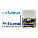 Lacquer paint Clear Semi-Gloss. Bote 10 ml. Marca MR.Hobby. Ref: C181.