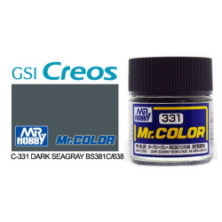 Lacquer paint Dark Seagray BS381C/638. Bote 10 ml. Marca MR.Hobby. Ref: C331.