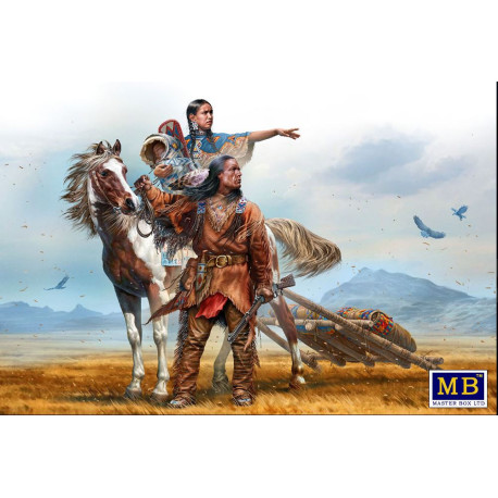 Indian wars serie, On the Great Plains. Escala 1:35. Marca MB. Ref: 35189.