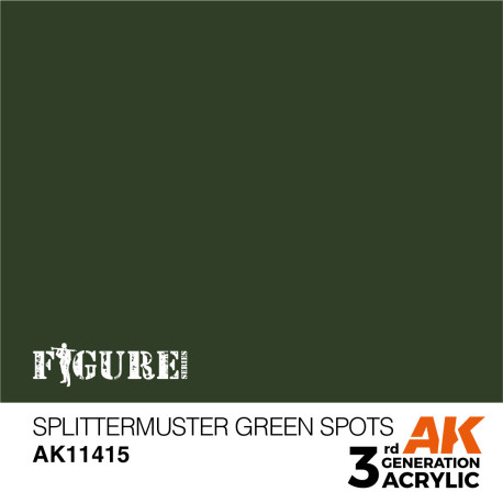Acrílicos de 3rd, SPLITTERMUSTER GREEN SPOTS – FIGURES.Marca Ak-Interactive. Ref: Ak11415.