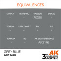 Acrílicos de 3r, GREY BLUE .Marca Ak-Interactive. Ref: Ak11426.