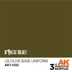Acrílicos de 3r, US OLIVE BASE UNIFORM – FIGURES.Marca Ak-Interactive. Ref: Ak11433.