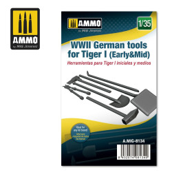German Tools for Tiger I (Early & Mid), escala 1/35. Marca Mig. Ref: AMIG8134.