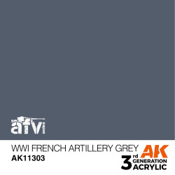 AK INTERACTIVE 3 rd. WWI FRENCH ARTILLERY GREY – AFV. Marca AK Interactive. Ref: AK11303.