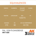 AK INTERACTIVE 3 rd. RAL 1039 F9 SANDBEIGE – AFV. Marca AK Interactive. Ref: AK11325.