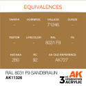 AK INTERACTIVE 3 rd. RAL 8031 F9 SANDBRAUN – AFV. Marca AK Interactive. Ref: AK11326.