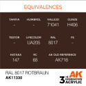AK INTERACTIVE 3 rd. RAL 8017 ROTBRAUN – AFV. Marca AK Interactive. Ref: AK11330.