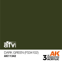 AK INTERACTIVE 3 rd. DARK GREEN (FS34102) – AFV . Marca AK Interactive. Ref: AK11342.
