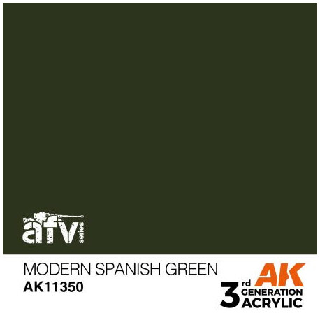 AK INTERACTIVE 3 rd. MODERN SPANISH GREEN – AFV. Marca AK Interactive. Ref: AK11350.