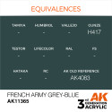 AK INTERACTIVE 3 rd. FRENCH ARMY GREY-BLUE – AFV. Marca AK Interactive. Ref: AK11365.