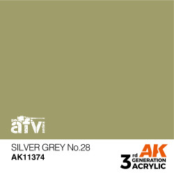AK INTERACTIVE 3 rd. SILVER GREY NO.28 – AFV. Marca AK Interactive. Ref: AK11374.