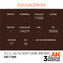 AK INTERACTIVE 3 rd. S.C.C. NO.1A VERY DARK BROWN – AFV. Marca AK Interactive. Ref: AK11384.