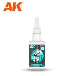 MAGNET ULTRA RESISTANT CYANOCRYLATE GLUE. Cantidad 20gr. Marca AK Interactive. Ref: AK12015.