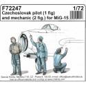 Piloto checoslovaco (1 fig.) y mecánico (2 fig). Escala 1:72. Marca Eduard. Ref: F72247.