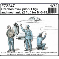 Piloto checoslovaco (1 fig.) y mecánico (2 fig). Escala 1:72. Marca Eduard. Ref: F72247.