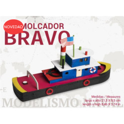 Remolcador Bravo, 21,5 x 9,5 cm. Marca Keranova. Ref: 50202.
