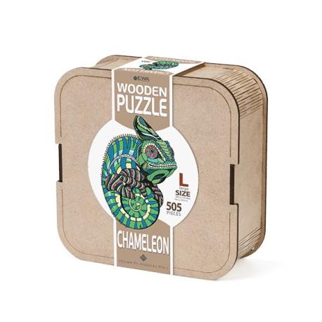 Puzzle “CHAMELEON” M, madera contrachapada. Marca Ewa. Ref: 0192.