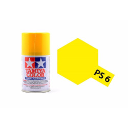 Spray YELLOW Polycarbonate ( 86006 ). Bote 100 ml. Marca Tamiya. Ref: PS-6, PS6.