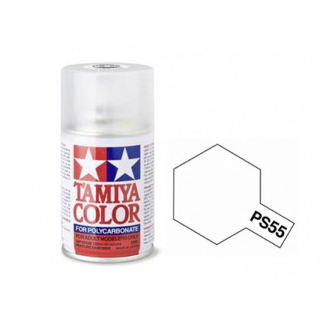 Spray FLAT CLEAR Polycarbonate ( 86055 ). Bote 100 ml. Marca Tamiya. Ref: PS-55, PS55.