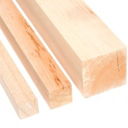 Listón cuadrado madera de balsa 15 x 15 x 1000 mm. 1 ud. Marca Dismoer. Ref: 35423.