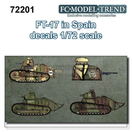 Calcas FT-17 en España. Escala 1:72. Marca Fcmodeltips. Ref: 72201.