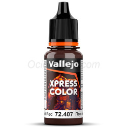 Acrílico Game Xpress Color, Color Rojo Terciopelo. NEW. Bote 18 ml. Marca Vallejo. Ref: 72.407, 72407.