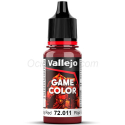 Acrilico Game Color, Rojo Visceral, New, Bote 17 ml. Marca Vallejo. Ref: 72.011, 72011.