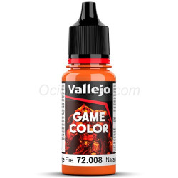 Acrilico Game Color, Naranja Fuego. New. Bote 18 ml. Marca Vallejo. Ref: 72.008, 72008.