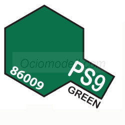 Spray Verde Polycarbonate ( 86009 ). Bote 100 ml. Marca Tamiya. Ref: PS9, PS-9.