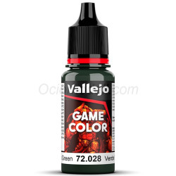 Acrilico Game Color, Verde Oscuro, New. Bote 18 ml. Marca Vallejo. Ref: 72.028, 72028.