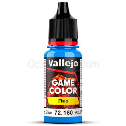 Acrilico Game Color, Fluo Azul Fluorescente, New. Bote 18 ml. Marca Vallejo. Ref: 72.160, 72160.