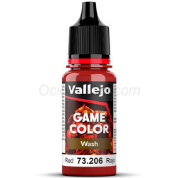 Acrilico Game Color, lavado Rojo. Bote 17 ml. Marca Vallejo. Ref: 73.206.