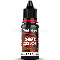 Acrilico Game Color, lavado negro. Bote 17 ml. Marca Vallejo. Ref: 73.201.