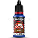 Acrilico Game Color, lavado Azul. Bote 17 ml. Marca Vallejo. Ref:73207, 73.207.