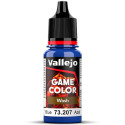 Acrilico Game Color, lavado Azul. Bote 17 ml. Marca Vallejo. Ref:73207, 73.207.
