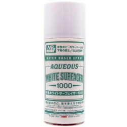 Aqueous White Surfacer 1000 Spray. Bote 170 ml. Marca MR.Hobby. Ref: B612.