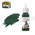 Acrílico para figuras, Camuflaje Verde Italiano. Bote 17 ml. Marca Ammo by Mig Jimenez. Ref: F535.