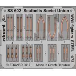 Cinturones de seguridad cazas unión Soviética WWII STEEL, Escala: 1:72. Marca Eduard. Ref: SS602.