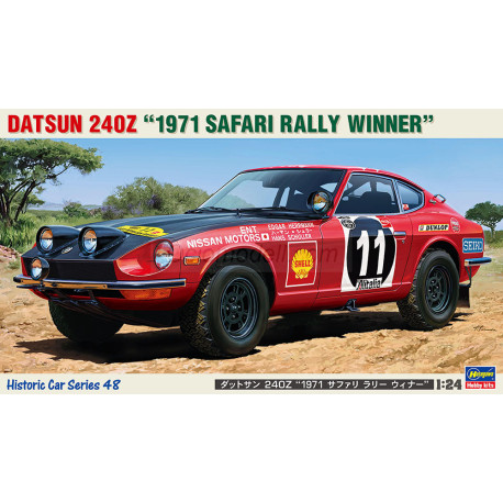 Datsun 240Z "1971 Safari Rally Winner". Escala 1:24. Marca Hasegawa. Ref: 21148.