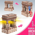 Arco del Triunfo (Eco - light) 180 piezas, madera contrachapada, Kit de montaje. Marca Mr.playwood. Ref: 10207.