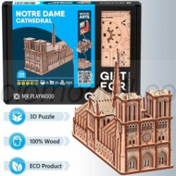 Catedral de Notre Dame 148 pz, madera contrachapada. Marca Mr.playwood. Ref: 10411.