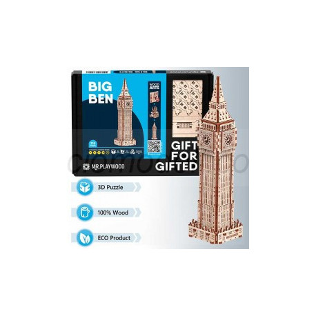 Big Ben 215 pz, madera contrachapada, Kit de montaje. Marca Mr.playwood. Ref: 10407.