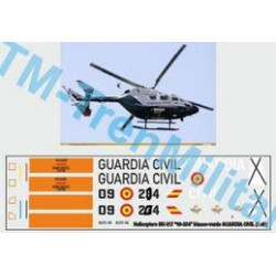 Calcas Helicoptero BK-117, 09-204, decoración "blanco-verde GUARDIA CIVIL". Escala 1:35. Marca Trenmilitaria. Ref: 000_4856.